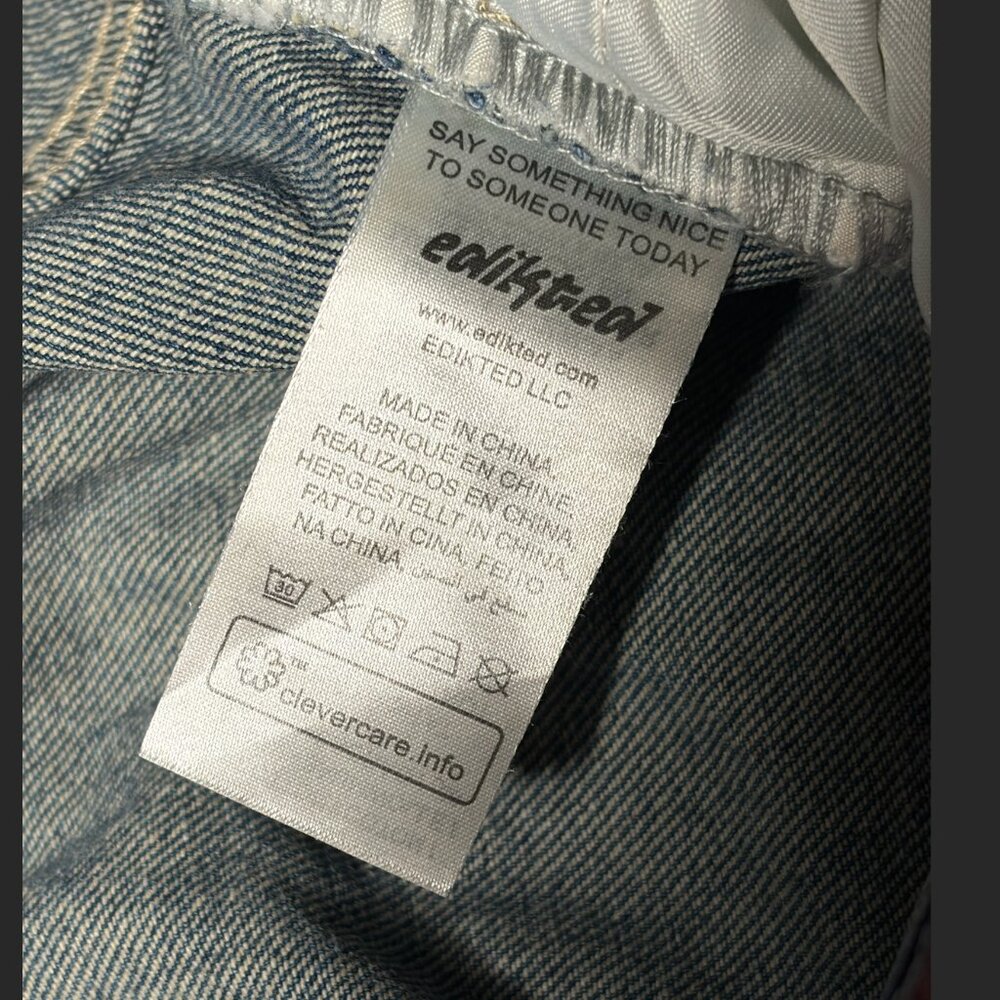 Edikted Vyxen Vintage Washed Low Rise Jeans S - Picture 4 of 6